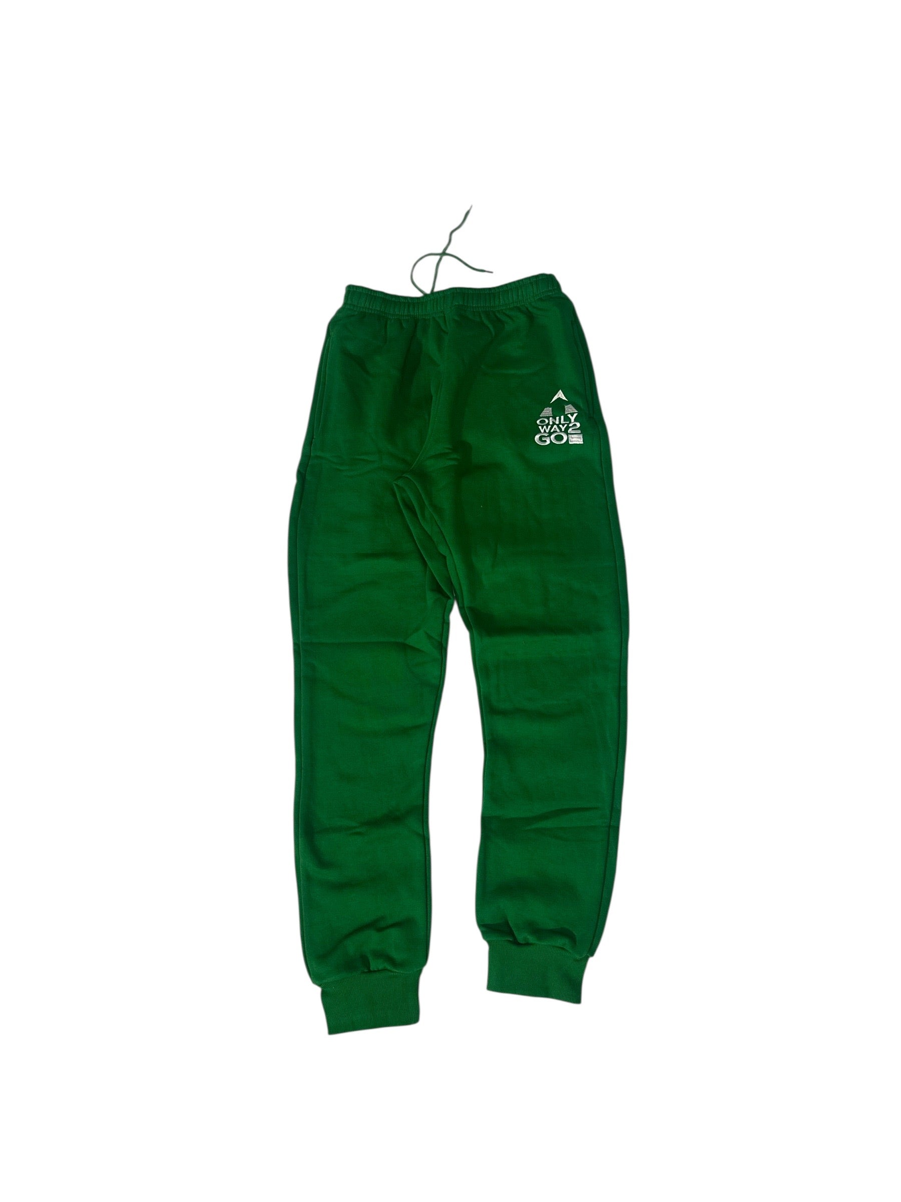 Kelly Green Sweats w/ White Stitch logo