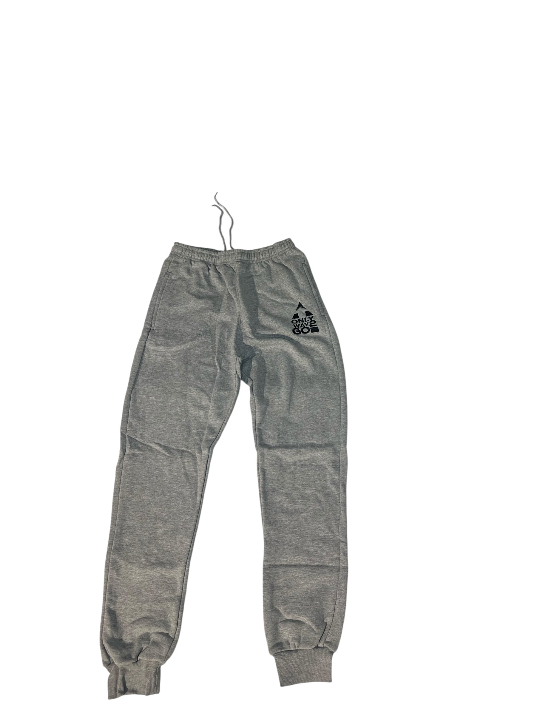 Grey Sweats w/ Black Stitch logo