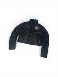 Puffer Bubble Crop Jacket w/ color patch