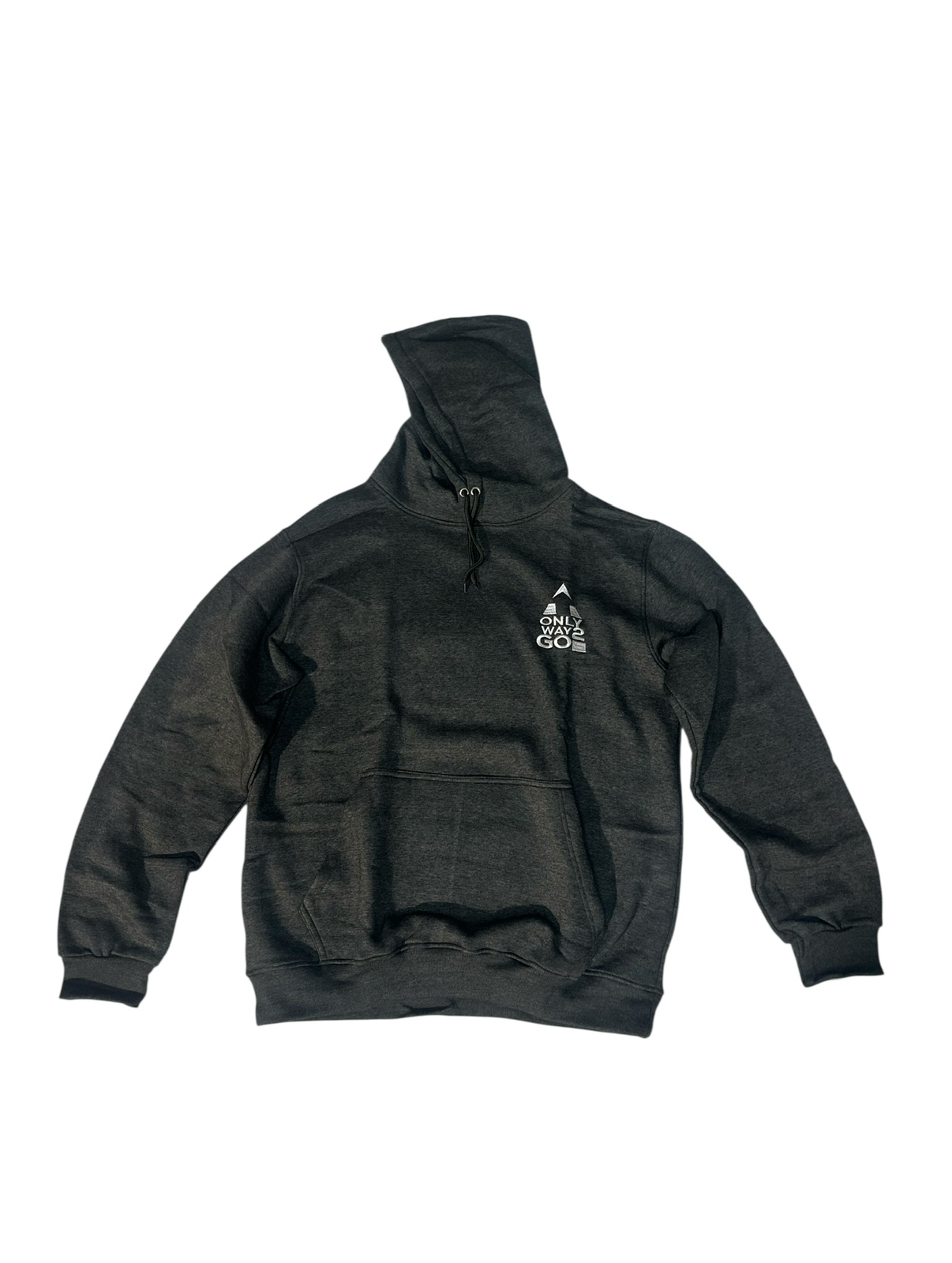 Grey Hoodie w/ White logo Stitch