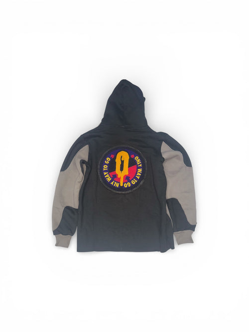 Black & Grey Hoodie w/ Patch logo