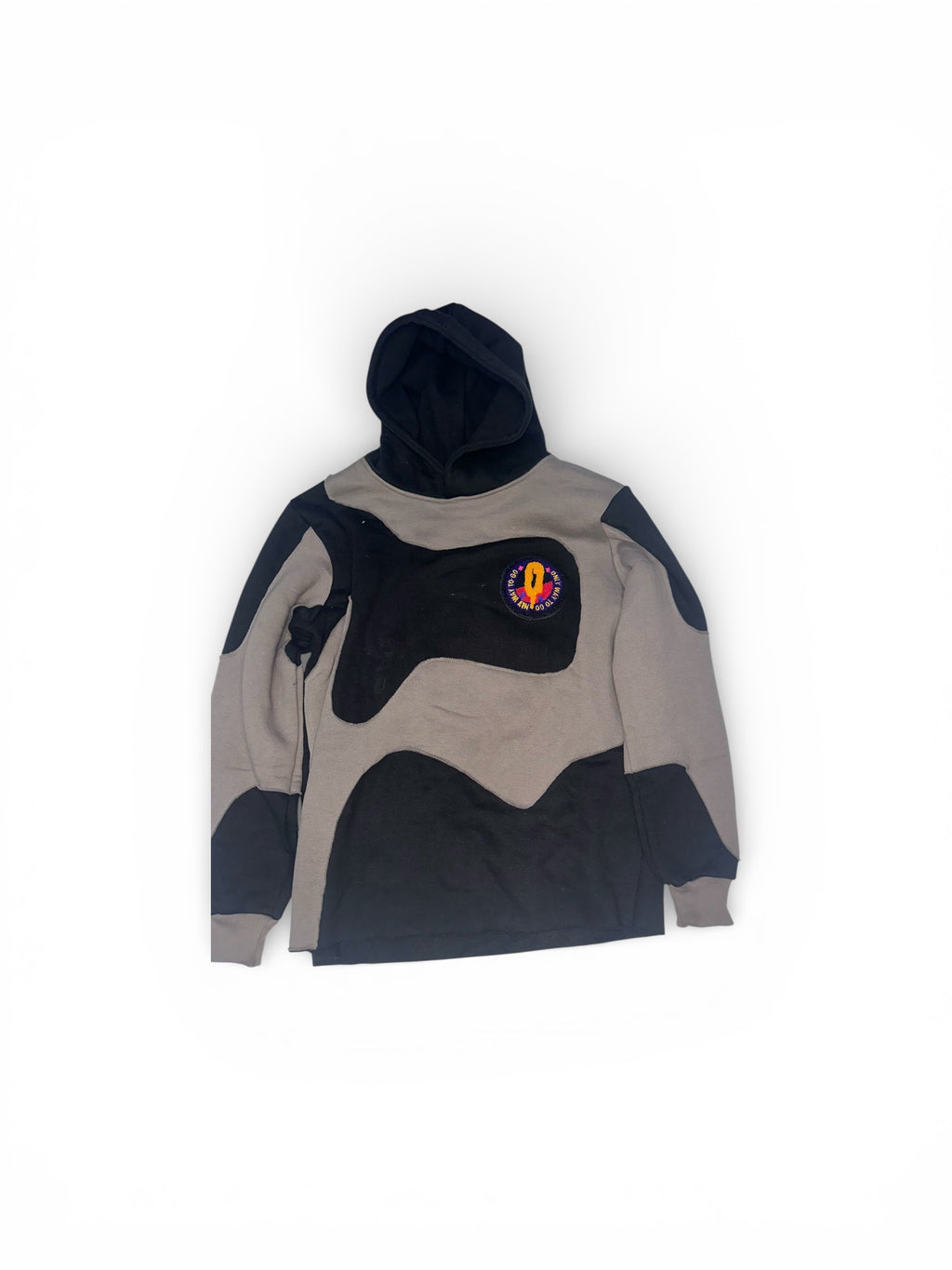 Black & Grey Hoodie w/ Patch logo