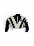 Black & White Crop Jacket Zip Up